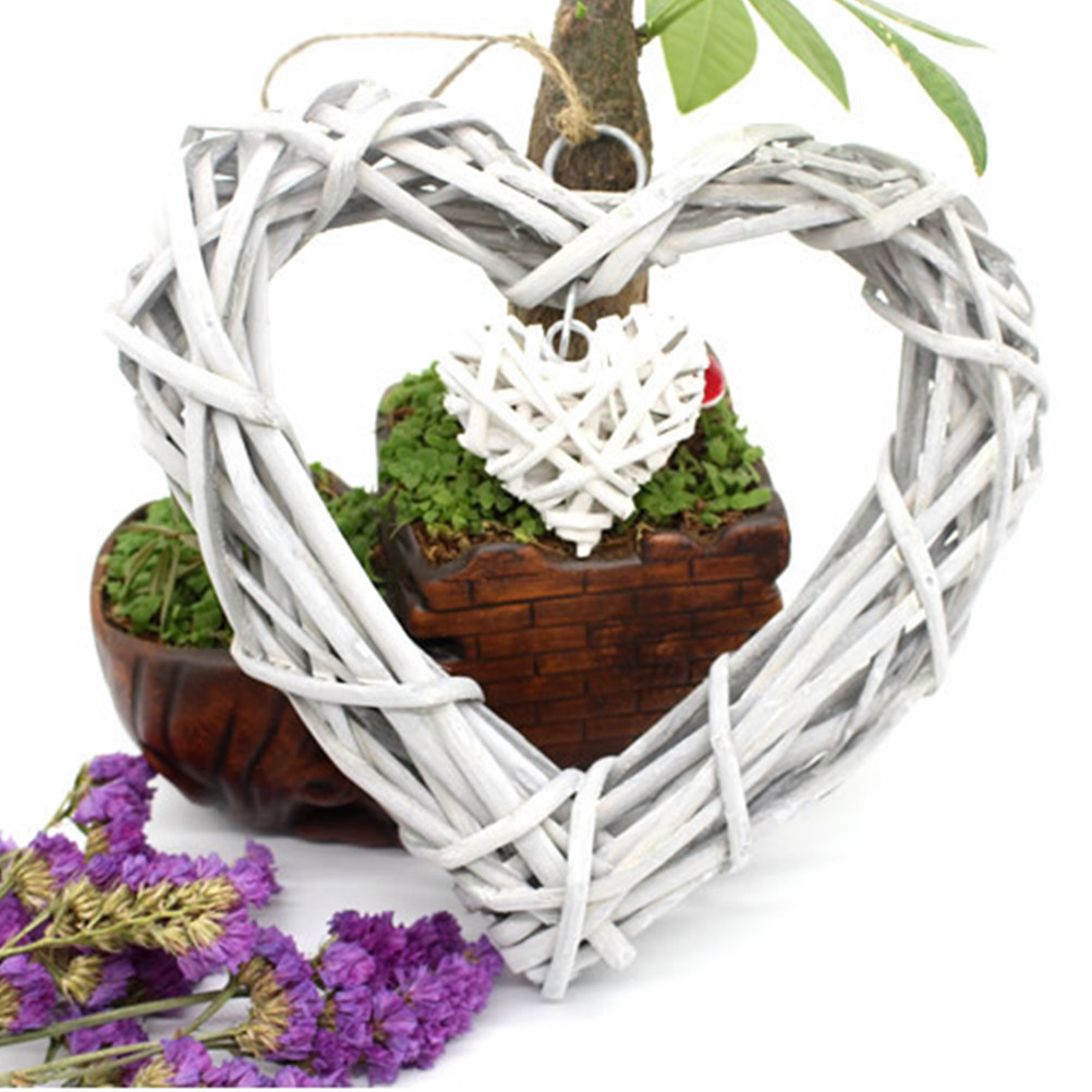 빈티지 하트 모양 장식품 베이지색 위커 하트 장식 웨딩 - Home Decor Rattan 리뷰 및 가격