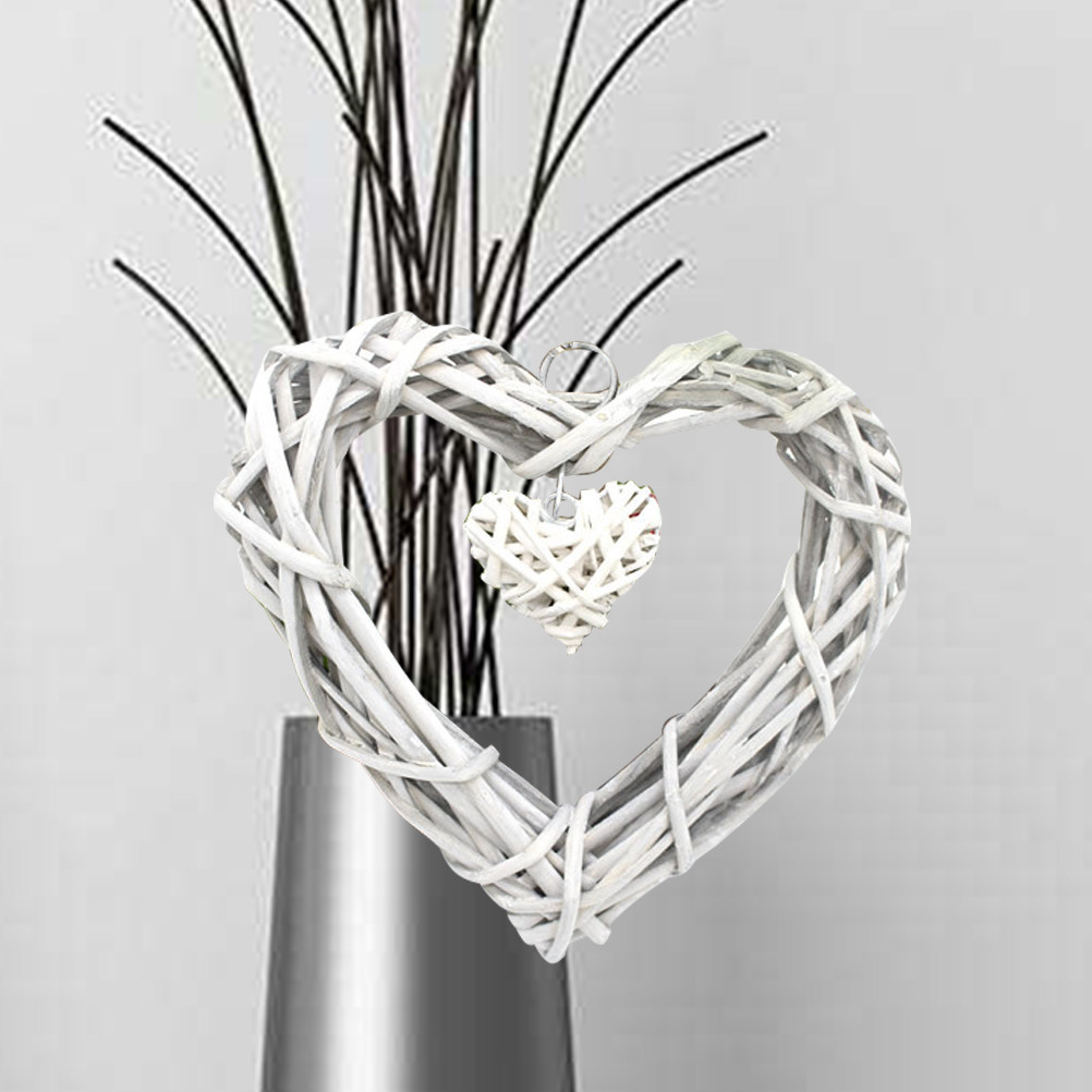 빈티지 하트 모양 장식품 베이지색 위커 하트 장식 웨딩 - Home Decor Rattan 리뷰 및 가격