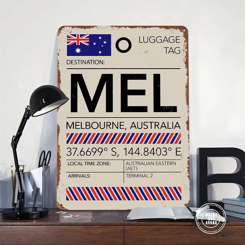 멜버른 호주 공항 인쇄 포스터 맞춤형 벽 예술 레트로  - Home Decor Melbourne 리뷰 및 가격