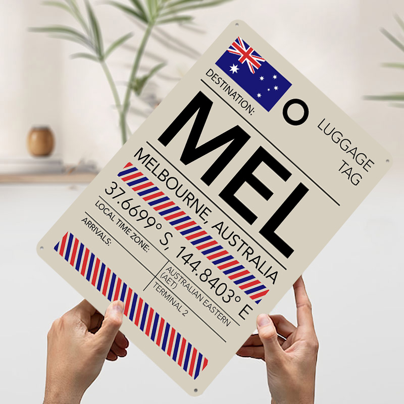 멜버른 호주 공항 인쇄 포스터 맞춤형 벽 예술 레트로  - Home Decor Melbourne 리뷰 및 가격