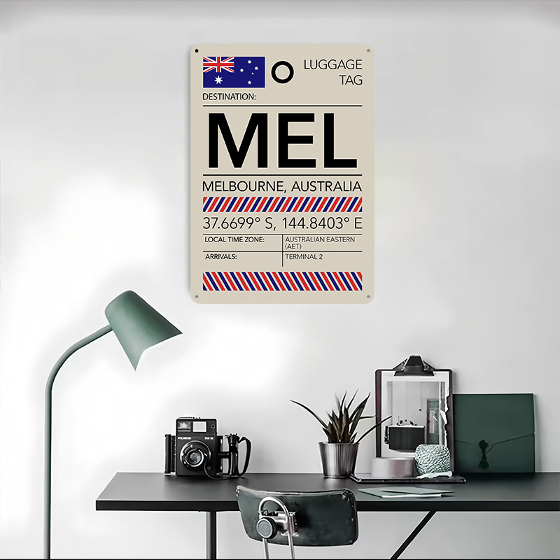 멜버른 호주 공항 인쇄 포스터 맞춤형 벽 예술 레트로  - Home Decor Melbourne 리뷰 및 가격