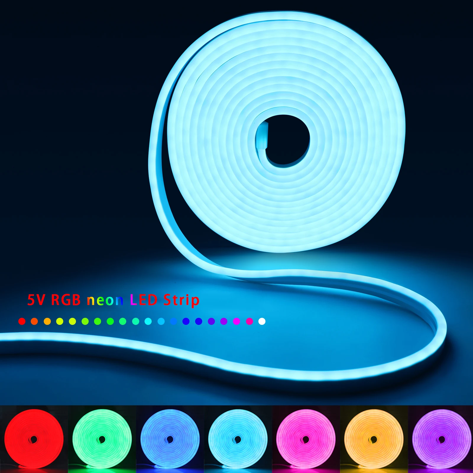 1-5m RGB LED 네온 스트립 라이트 5V USB - Home Decor Com 리뷰 및 가격