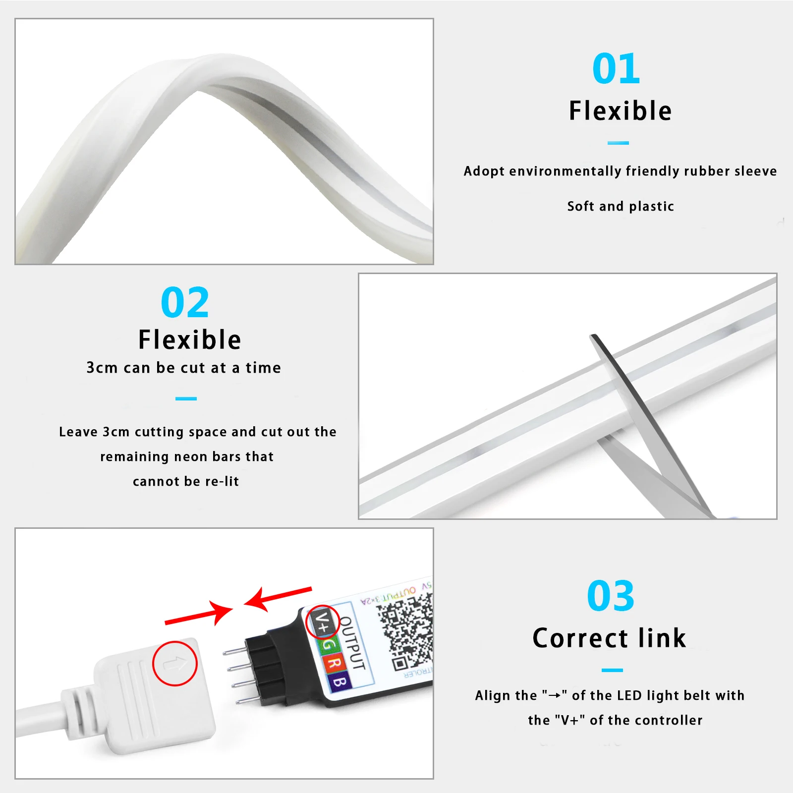 1-5m RGB LED 네온 스트립 라이트 5V USB - Home Decor Com 리뷰 및 가격